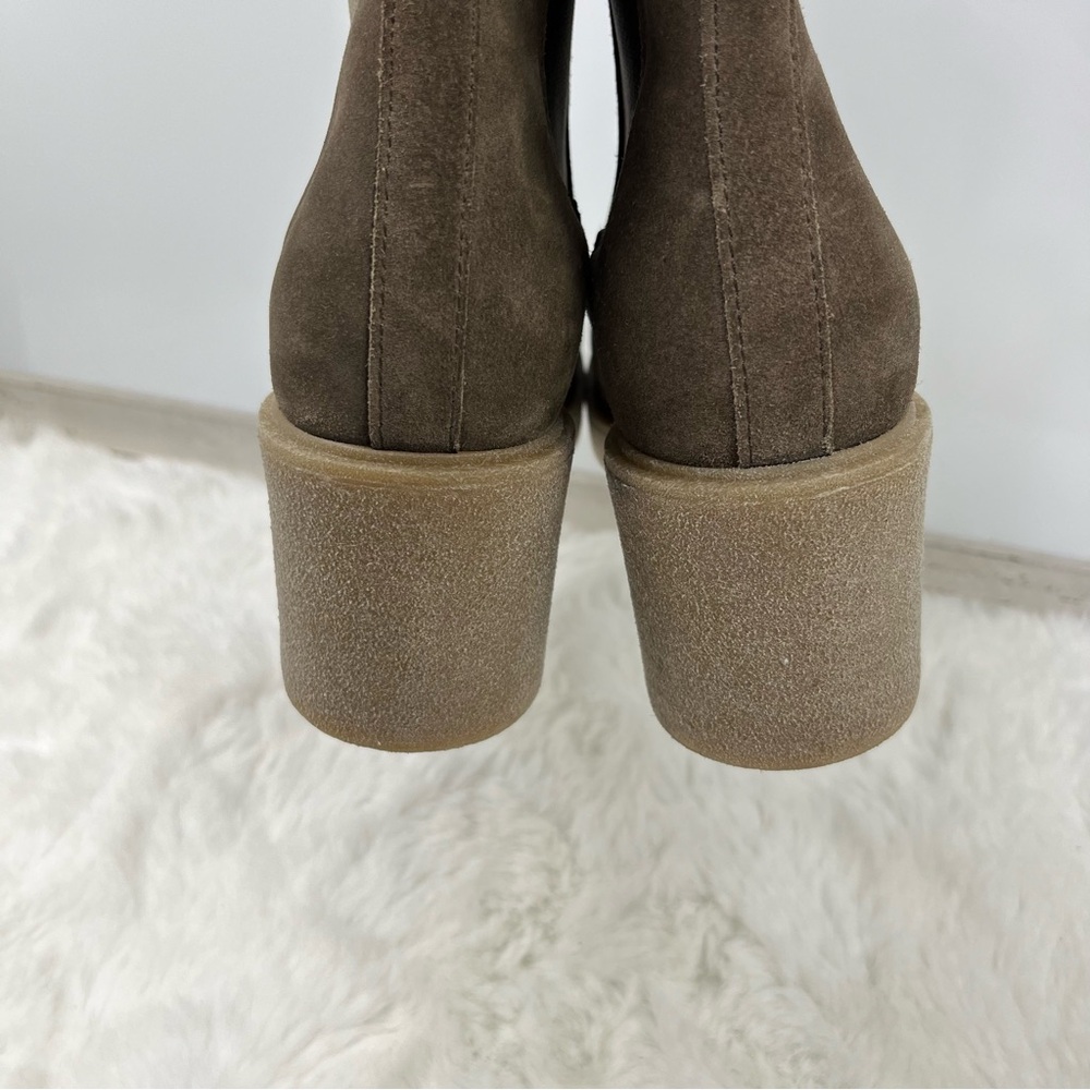 NEW LA CANADIENNE Zaine Waterproof Chelsea Boot Stone Oiled Suede Chunky Sz 5.5 - Picture 9 of 15